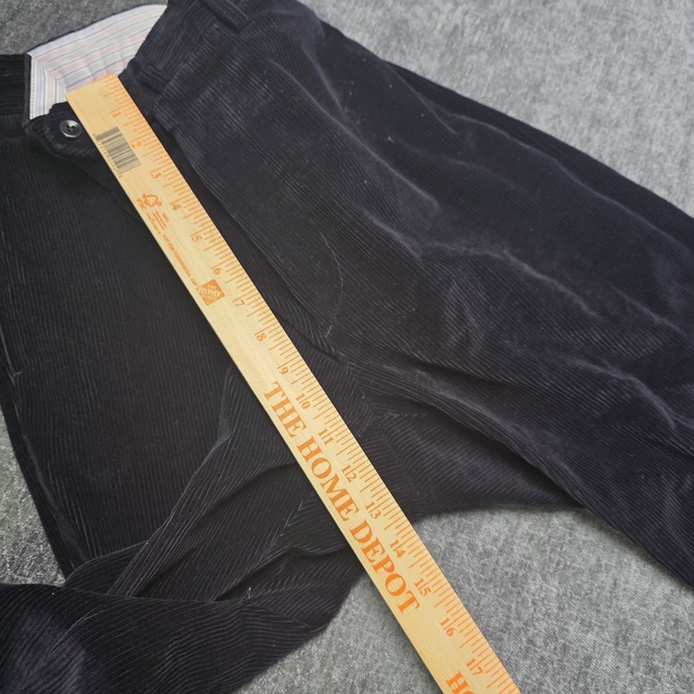 Incotex Brando Cashmere Cotton Corduroy Trousers Cashco Pants Navy Blue Size 34 - Picture 5 of 14